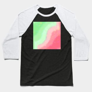 Waves Of Greens and Pinks Baseball T-Shirt